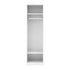 Wardrobe Closet White – 2 Shelves, Hanging Rod, Slim 185cm Storage Unit