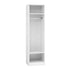 Wardrobe Closet White – 2 Shelves, Hanging Rod, Slim 185cm Storage Unit