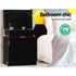 2X Bedside Table 2 Drawers Lift-up Storage Black