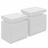 2X Bedside Table 2 Drawers Lift-up Storage White