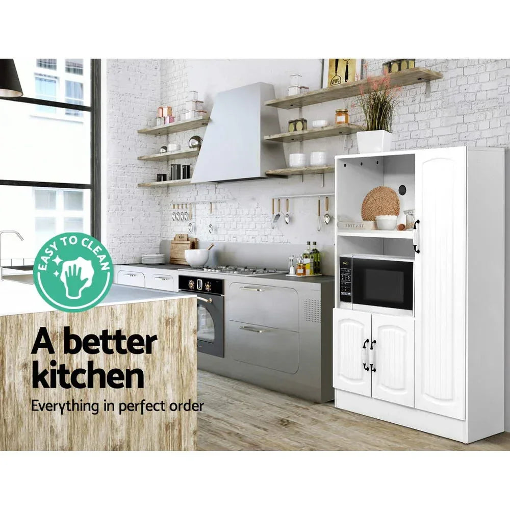 White Buffet Sideboard Storage Cabinet Kitchen Cupboard Shelves