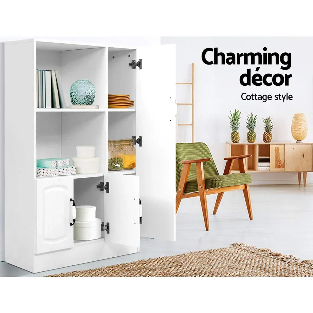 White Buffet Sideboard Storage Cabinet Kitchen Cupboard Shelves