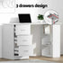 Artiss Computer Desk with Drawers Shelves Storage White Study Work Desk