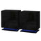 2x Bedside Table LED 3 Drawers - MORI Black