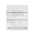 Bedside Table LED 3 Drawers - MORI White