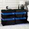 Artiss 2X LED Bedside Table 3 Drawer Nightstand Black High Gloss LUMI