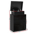 Artiss Bedside Table LED 3 Drawers - COLEY Black