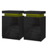 2X Bedside Table LED 3 Drawers - COLEY Black