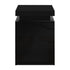 2X Bedside Table LED 3 Drawers - COLEY Black