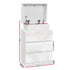 Artiss Bedside Table LED 3 Drawers - COLEY White