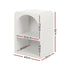 2x Bedside Table 2 Shelves - ARCHED White