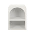 2x Bedside Table 2 Shelves - ARCHED White