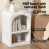 2x Bedside Table 2 Shelves - ARCHED White