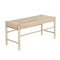 Dining Bench Paper Rope Seat Wooden Chair 100cm