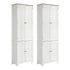 2x Buffet Sideboard Pantry Cabinet Cupboard 6-Tiers Storage Shelves BERNE