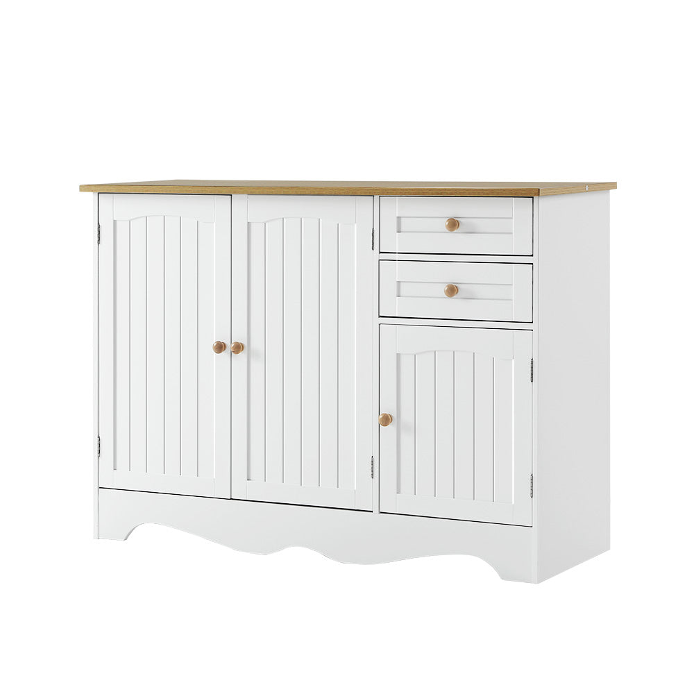White Sideboard Buffet Cabinet Storage Drawers Kitchen Cupboard