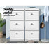 Artiss Shoe Cabinet Set 2‑Piece White – 3 Flip Drawers, Adjustable Shelves, 117cm