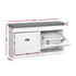 Artiss Shoe Bench Set of 2 – White, Flip Drawers, Padded Seat, 8‑Pair Storage
