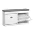 Artiss Shoe Bench Set of 2 – White, Flip Drawers, Padded Seat, 8‑Pair Storage