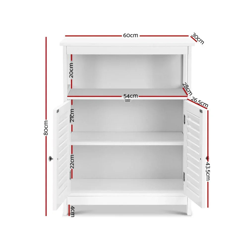 Buffet Sideboard Storage Cabinet White Kitchen Cupboard with Shelves