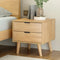 Artiss 2 Drawer Bedside Table Pine Wood Nightstand Scandinavian Style