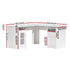 Artiss Computer Desk Shelf Cabinet L-Shape White 150CM
