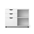 3 Drawer Mobile Filing Cabinet Printer Stand Cabinet Home Office Storage White