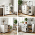 3 Drawer Mobile Filing Cabinet Printer Stand Cabinet Home Office Storage White