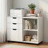 3 Drawer Mobile Filing Cabinet Printer Stand Cabinet Home Office Storage White