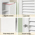 Bathroom Storage Cabinet 170cm Tall Slim Organiser Toilet Corner Adjustable Shelf Louver Door White