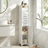 Artiss Bathroom Storage Cabinet 3-Tier Slim Toilet Paper Holder Organizer White