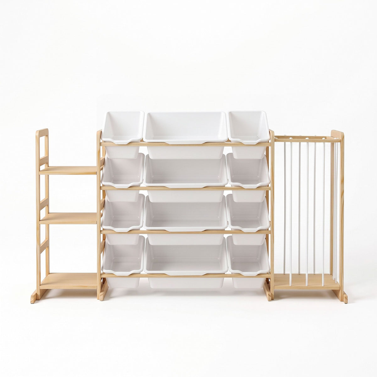 Keezi 3-in-1 Kids Toy Storage Organiser with 12 Bins, Shelves & Animal Storage