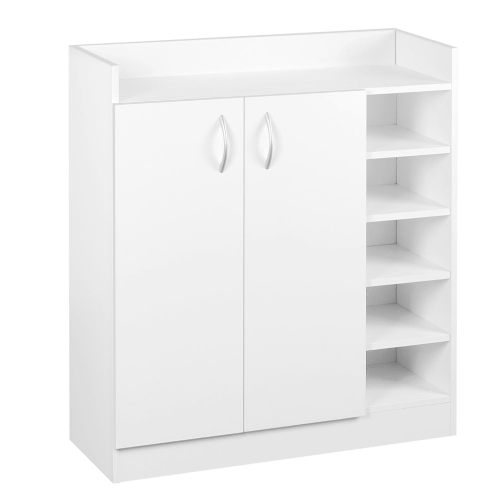 Artiss Shoe Rack Cabinet 21 Pairs Adjustable Shelves White Clair