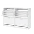 Artiss Shoe Cabinet Set 2‑Piece White – 2 Flip Drawers, Adjustable Shelves, 84cm