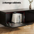 TV Unit & Coffee Table Set Storage Cabinet Black