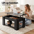 TV Unit & Coffee Table Set Storage Cabinet Black