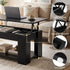 TV Unit & Coffee Table Set Storage Cabinet Black