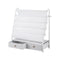 Kids Bookshelf Metal Storage Rack Toy Organiser Display Shelf Drawer White