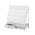Kids Bookshelf Metal Storage Rack Toy Organiser Display Shelf Drawer White