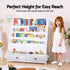 Kids Bookshelf Metal Storage Rack Toy Organiser Display Shelf Drawer White