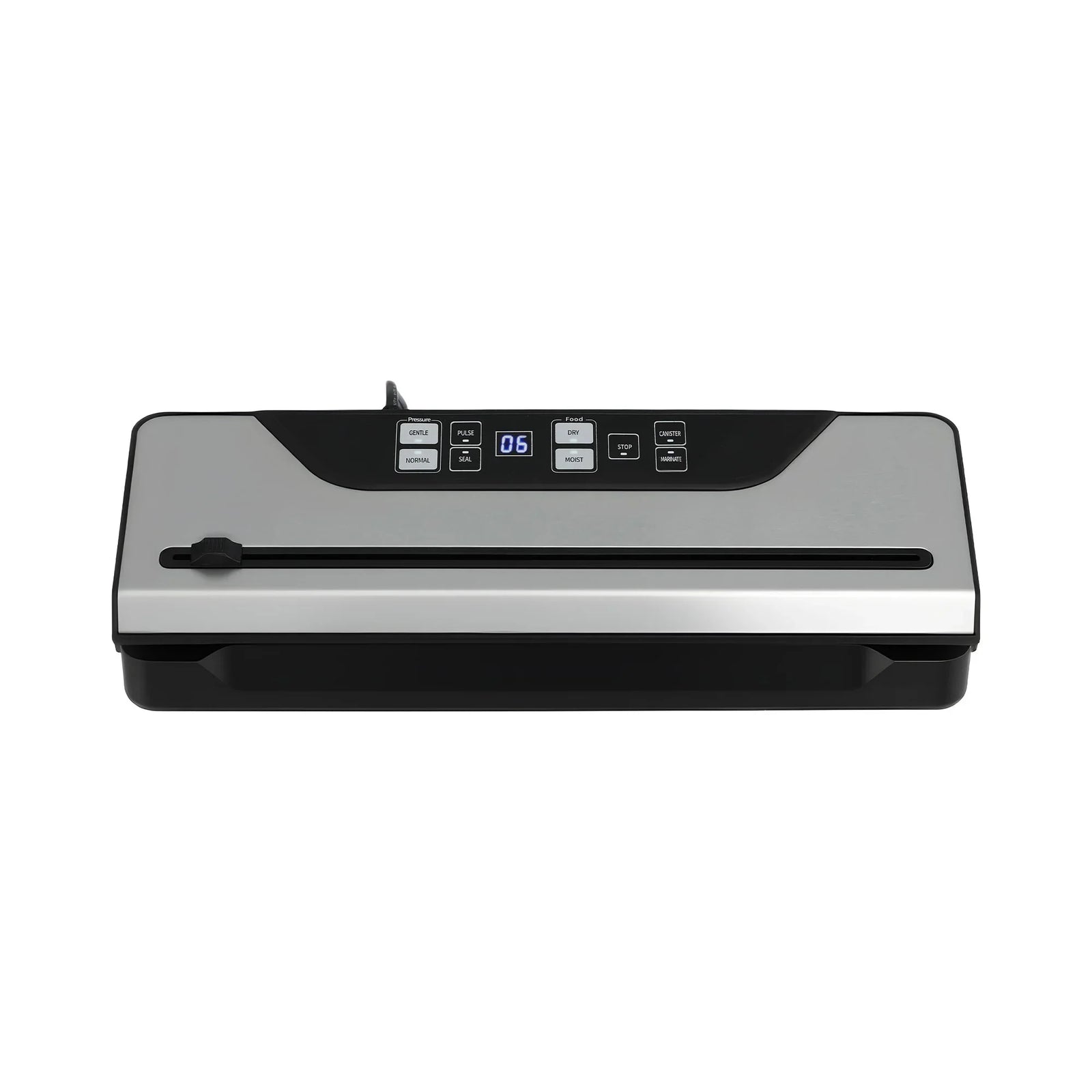 Food Vacuum Sealer Machine Auto Seal Slide Cutter 9 Modes Marinate Black
