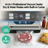 Food Vacuum Sealer Machine Auto Seal Slide Cutter 9 Modes Marinate Black