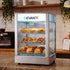 Devanti 850W Commercial Food Warmer, 3 Shelf Benchtop Display Cabinet 30-110°C