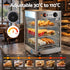 Devanti 850W Commercial Food Warmer, 3 Shelf Benchtop Display Cabinet 30-110°C