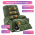 Recliner Massage Chair with Heat, 8‑Point Massage & 165° Recline – Green