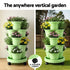 5 Tier Vertical Garden Planter, Stackable Planters with Wheels, Light Green, Garden Bed, Garden Tower Indoor Outdoor, Auto Drainage System, for Strawberries, Herbs, Flowers, Vegetables