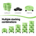 5 Tier Vertical Garden Planter, Stackable Planters with Wheels, Light Green, Garden Bed, Garden Tower Indoor Outdoor, Auto Drainage System, for Strawberries, Herbs, Flowers, Vegetables