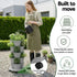 5 Tier Vertical Garden Planter, Stackable Planters with 4 Wheels, Grey, Raised Garden Bed, Garden Tower Indoor Outdoor, Auto Drainage System, for Strawberries, Herbs, Flower, Vegetables