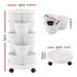 5 Tier Vertical Garden Planter, Stackable Planters with Wheels, White, Garden Bed, Garden Tower Indoor Outdoor, Auto Drainage System, for Strawberries, Herbs, Flowers, Vegetables