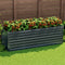 2‑Pack Galvanised Raised Garden Beds – 120×80×77cm, SGCC Steel, Grey